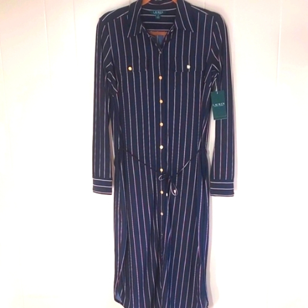 Lauren RL Sz. M,  NWT Rare Find shirt dress  Org. $145 WOW   FINAL